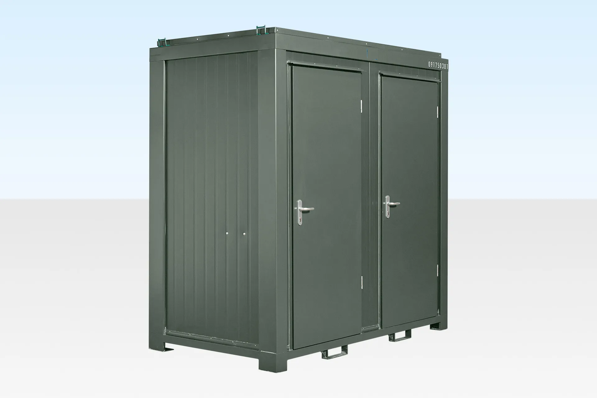 1+1 Double Mains Toilet 8Ft x 5Ft (Bottle Green) - Image 2