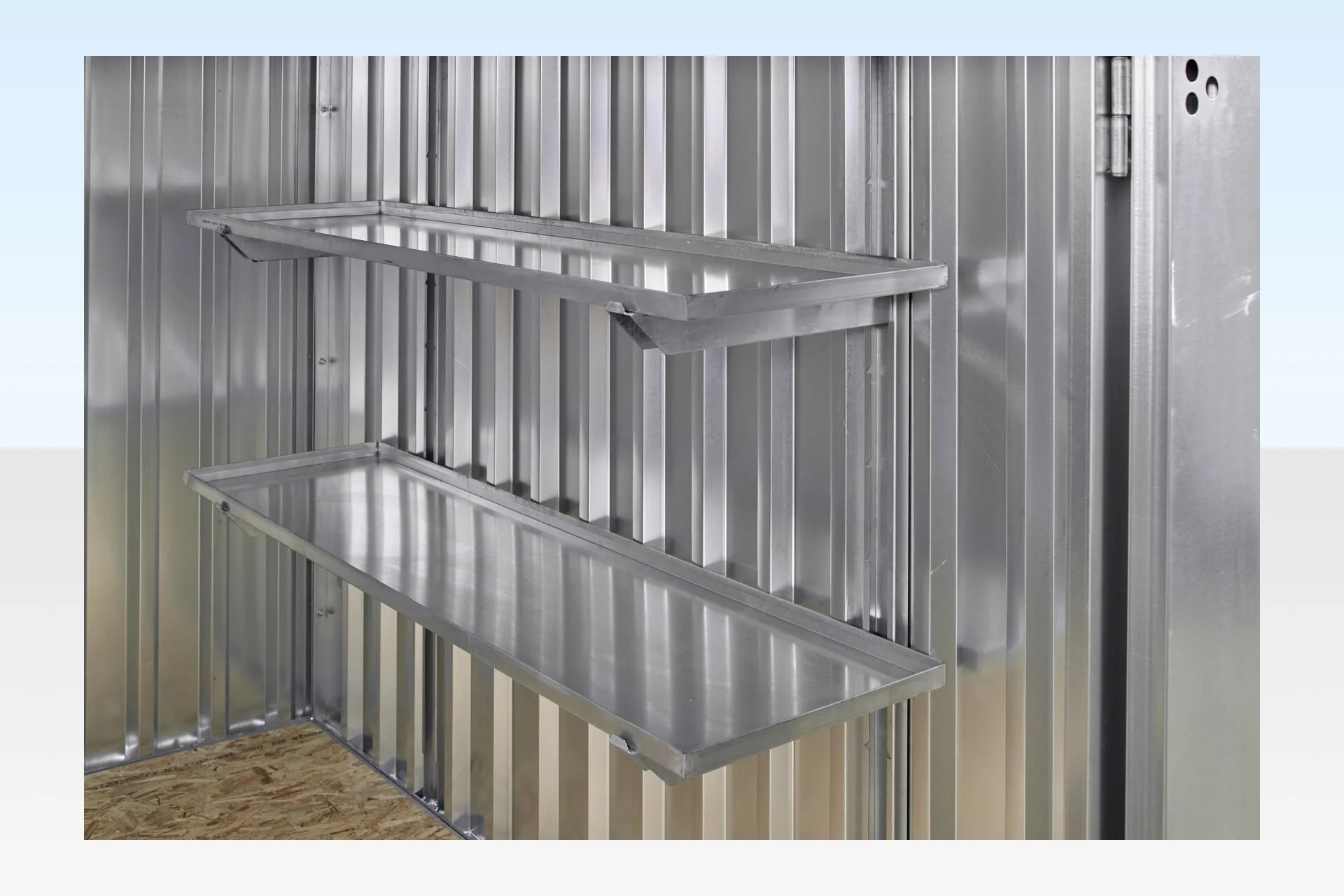 3m x 2.1m Flat Pack Storage Container – Galvanised - Image 3