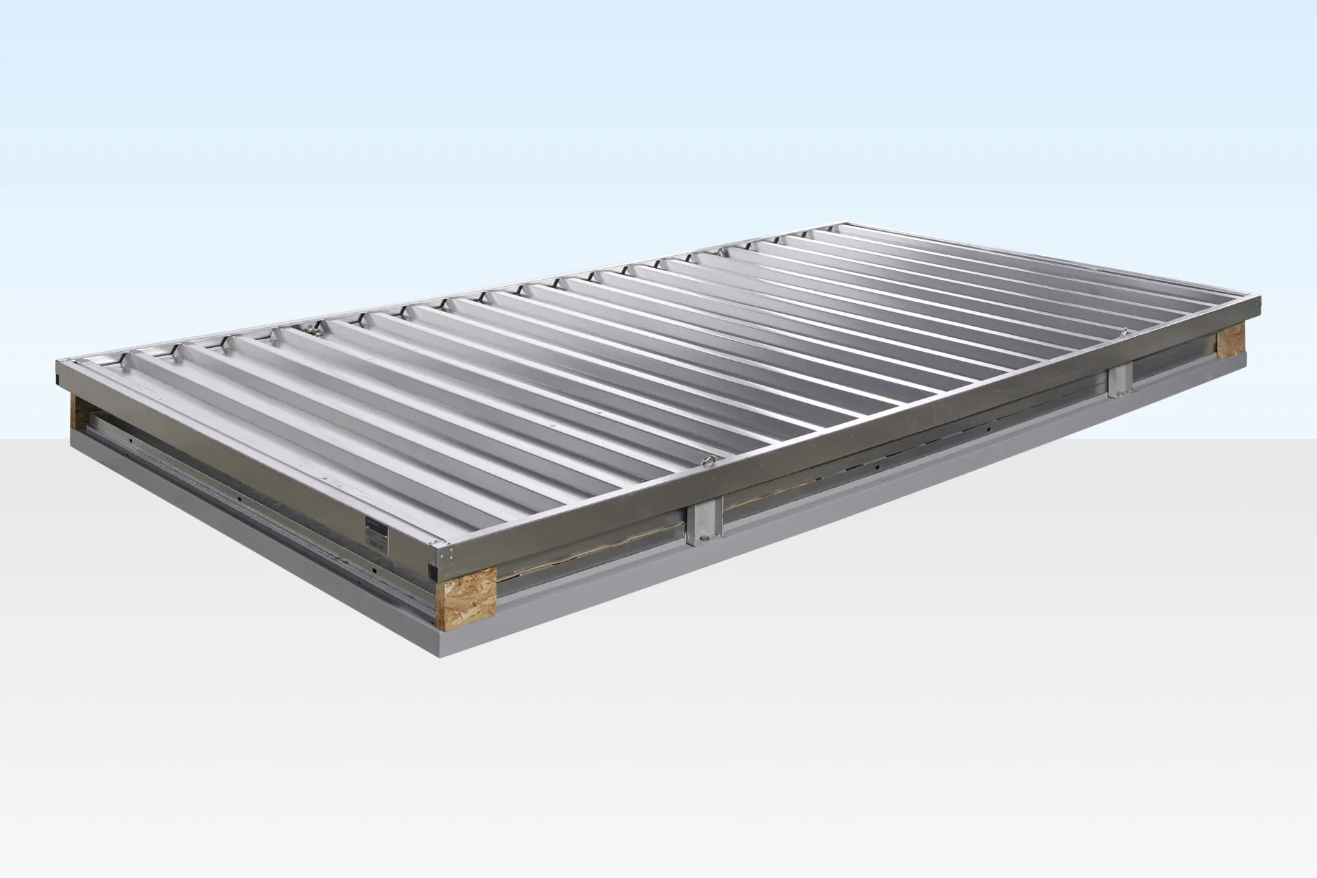 4M X 2.1M Flat Pack Container Store – Galvanised - Image 4